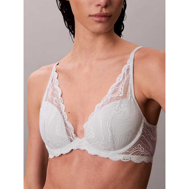 Calvin Klein Sensual Stretch Lace Demi Plunge Bra image number 2